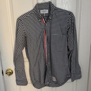 Thom Browne Black and White Checkered Blouse classic Thom Browne